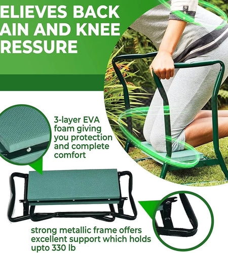 GardenMate Folding Kneeler & Stool – Comfort & Convenience for Every Gardener